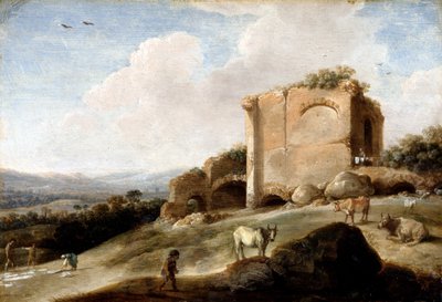 Landscape with a Roman Ruin by Carel Cornelisz De Hooch